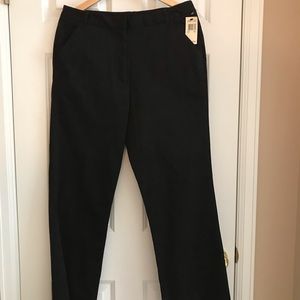 Black, Straight Leg Chino Pants